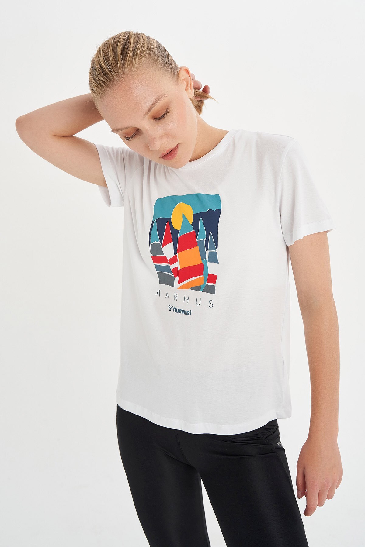 Hummel Marino Kadın Tişört 911519-9001 Beyaz