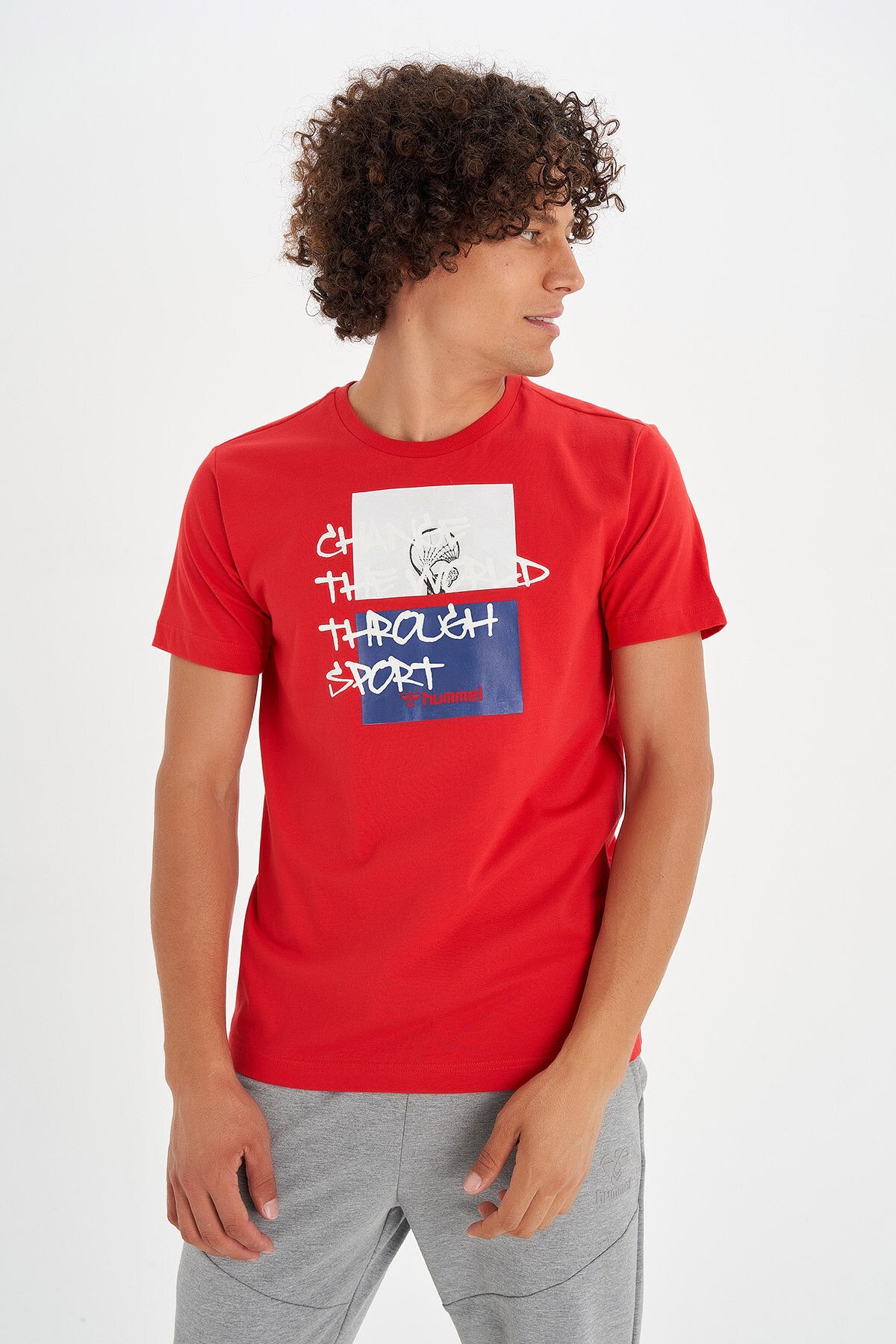 Hummel Pointtal Erkek Tişört 911532-1301 Kırmızı