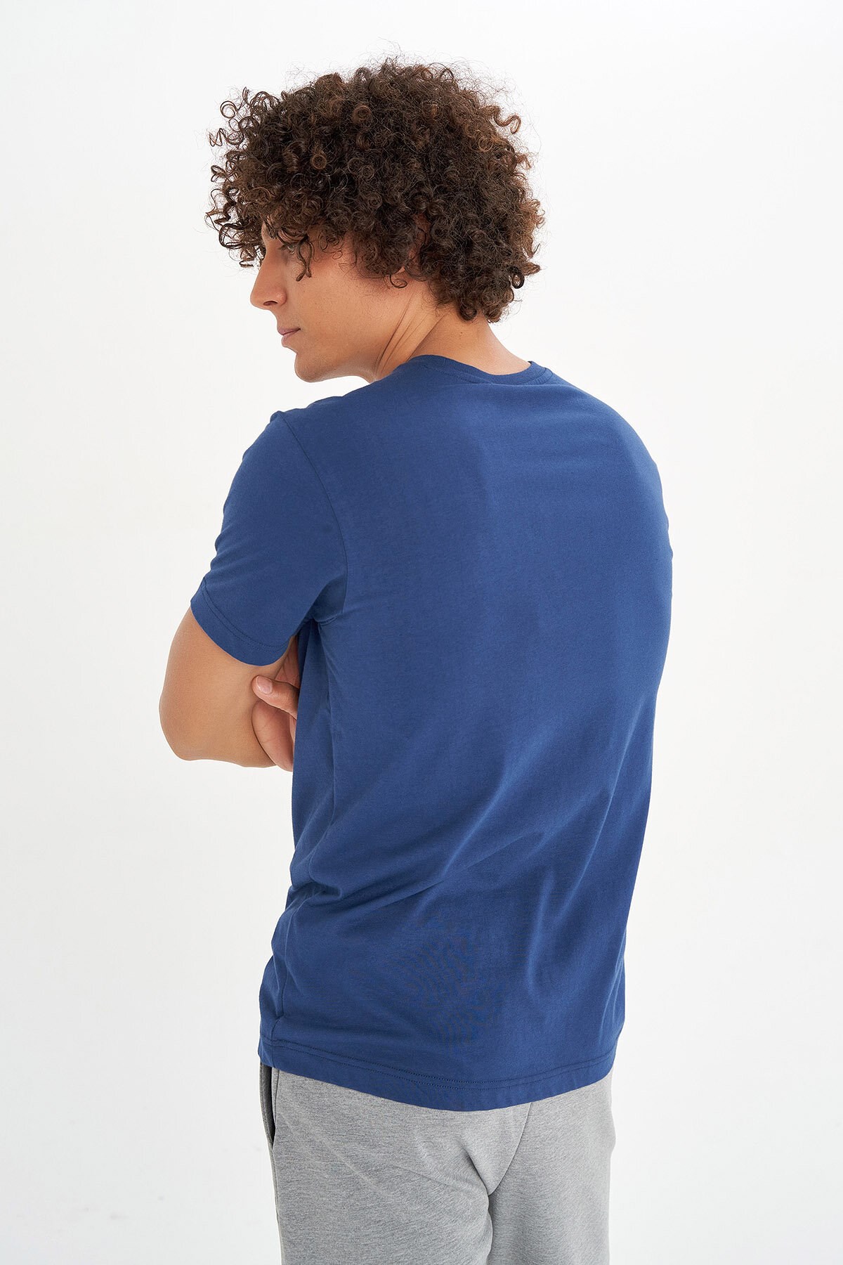 Hummel Pointtal Erkek Tişört 911532-3882 Mavi