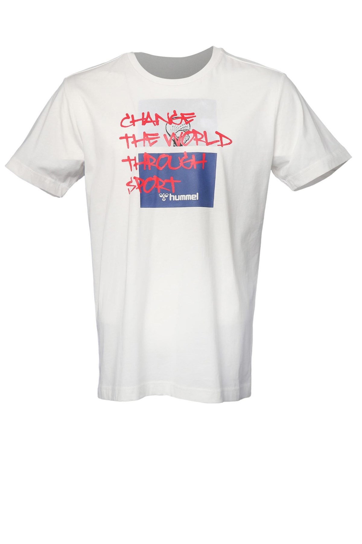 Hummel Pointtal Erkek Tişört 911532-9003 Beyaz