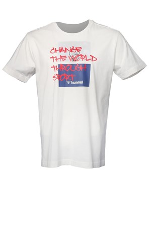 Hummel Pointtal Erkek Tişört 911532-9003 Beyaz