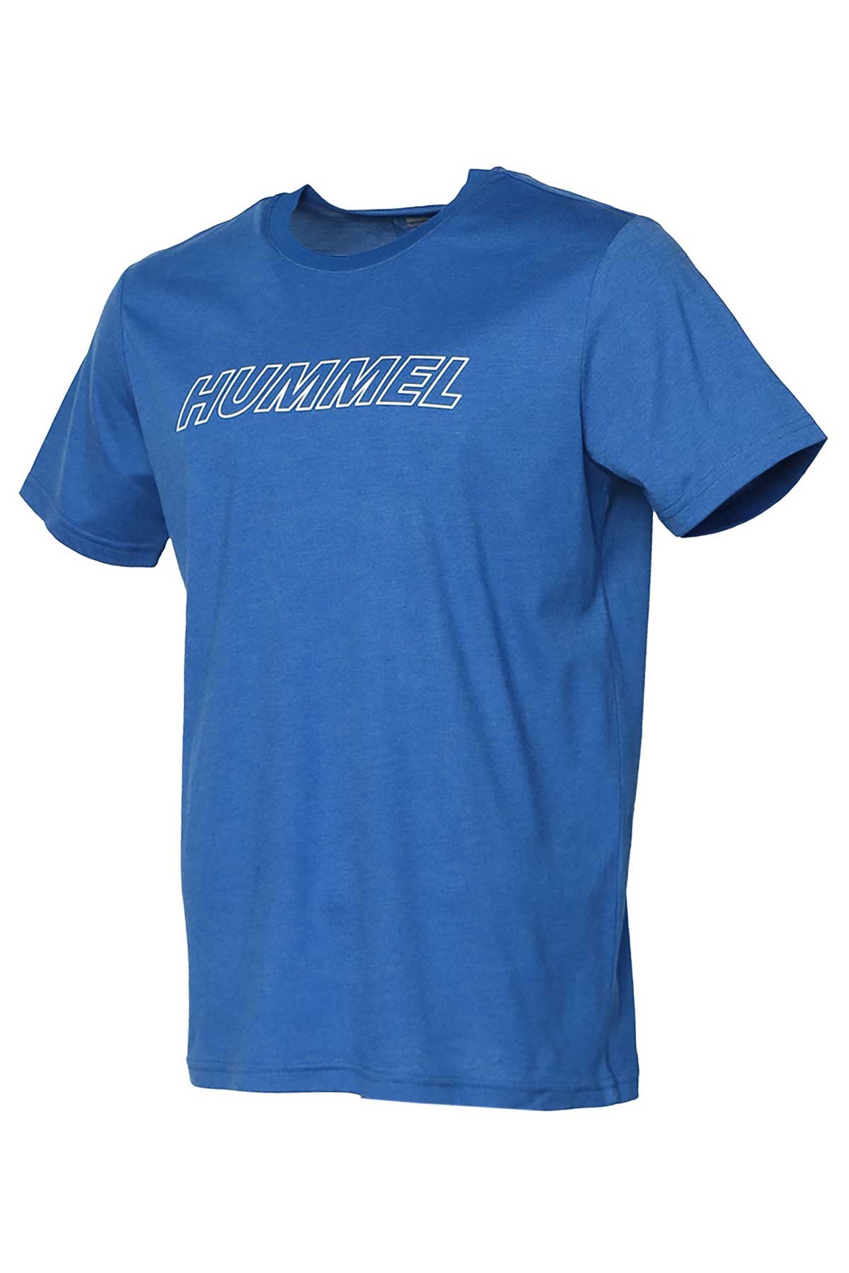 Hummel Callum Cotton Erkek Tişört 911614-7045 Mavi