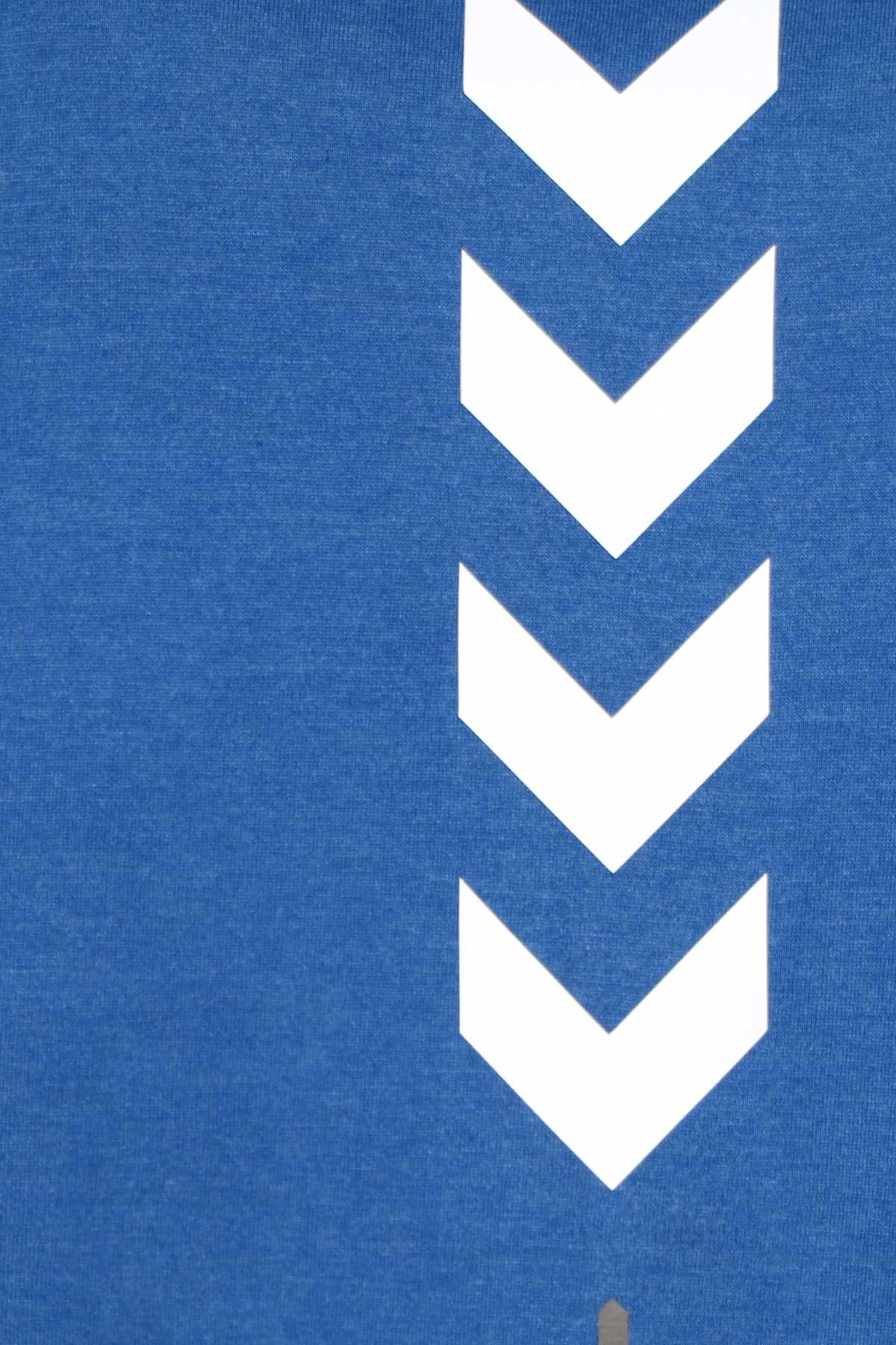 Hummel Callum Cotton Erkek Tişört 911614-7045 Mavi