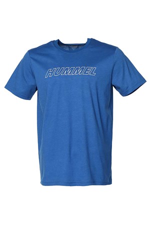 Hummel Callum Cotton Erkek Tişört 911614-7045 Mavi
