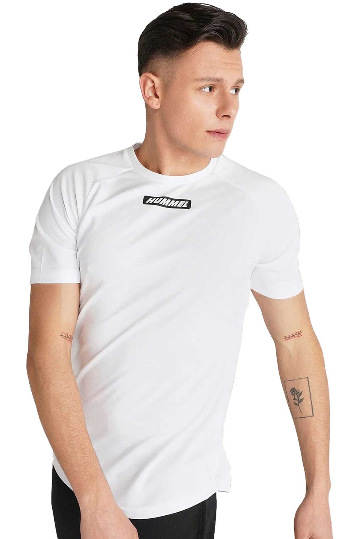 Hummel Topaz Erkek Tişört 911622-9001 Beyaz