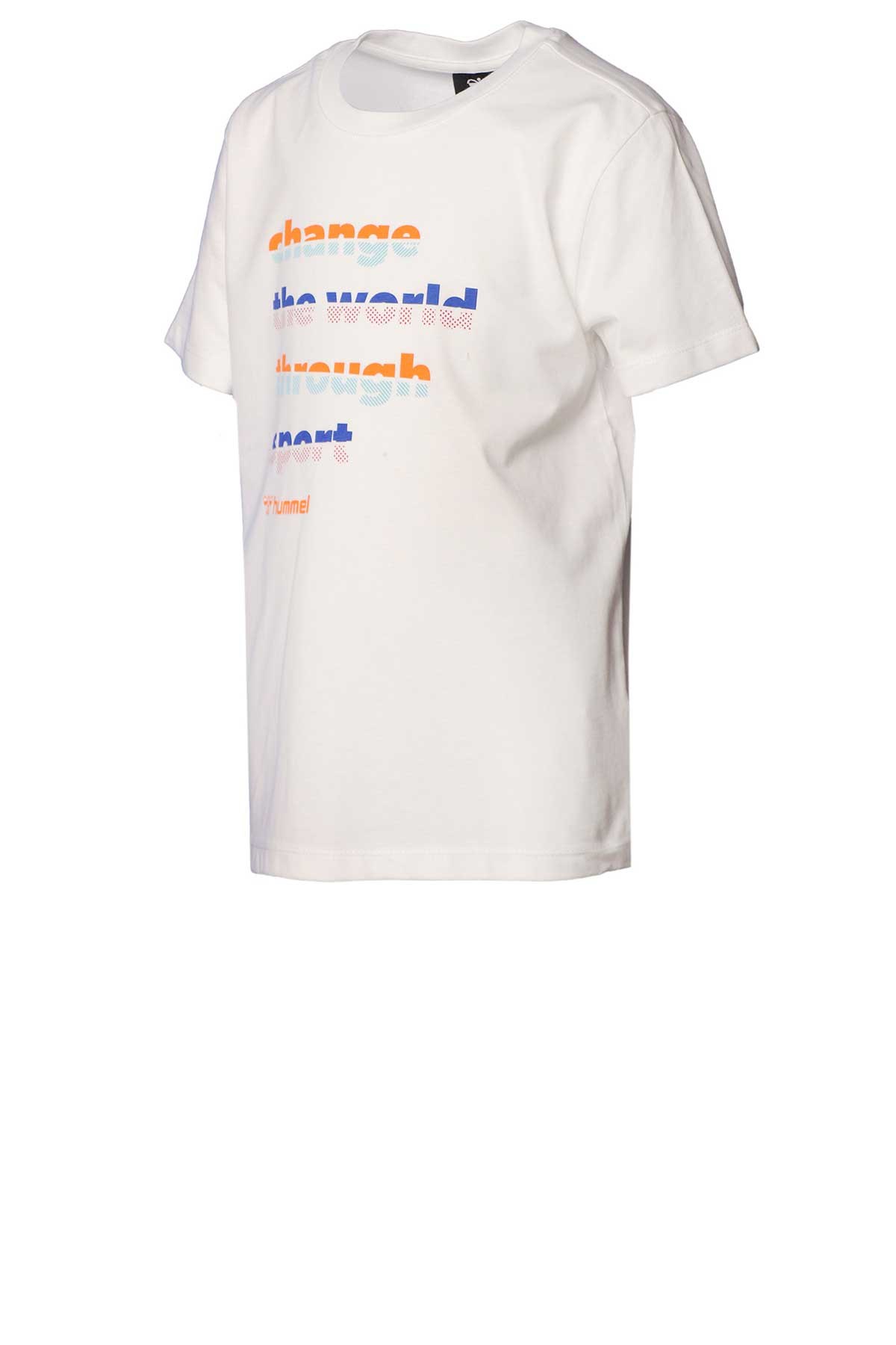 Hummel Blitz Çocuk Tişört 911647-9003 Beyaz