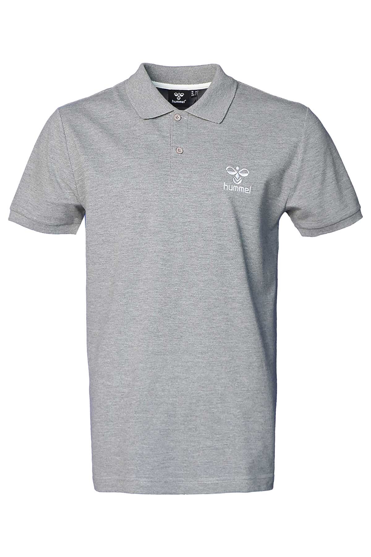 Hummel Leon Polo Erkek Tişört 911655-2007 Gri