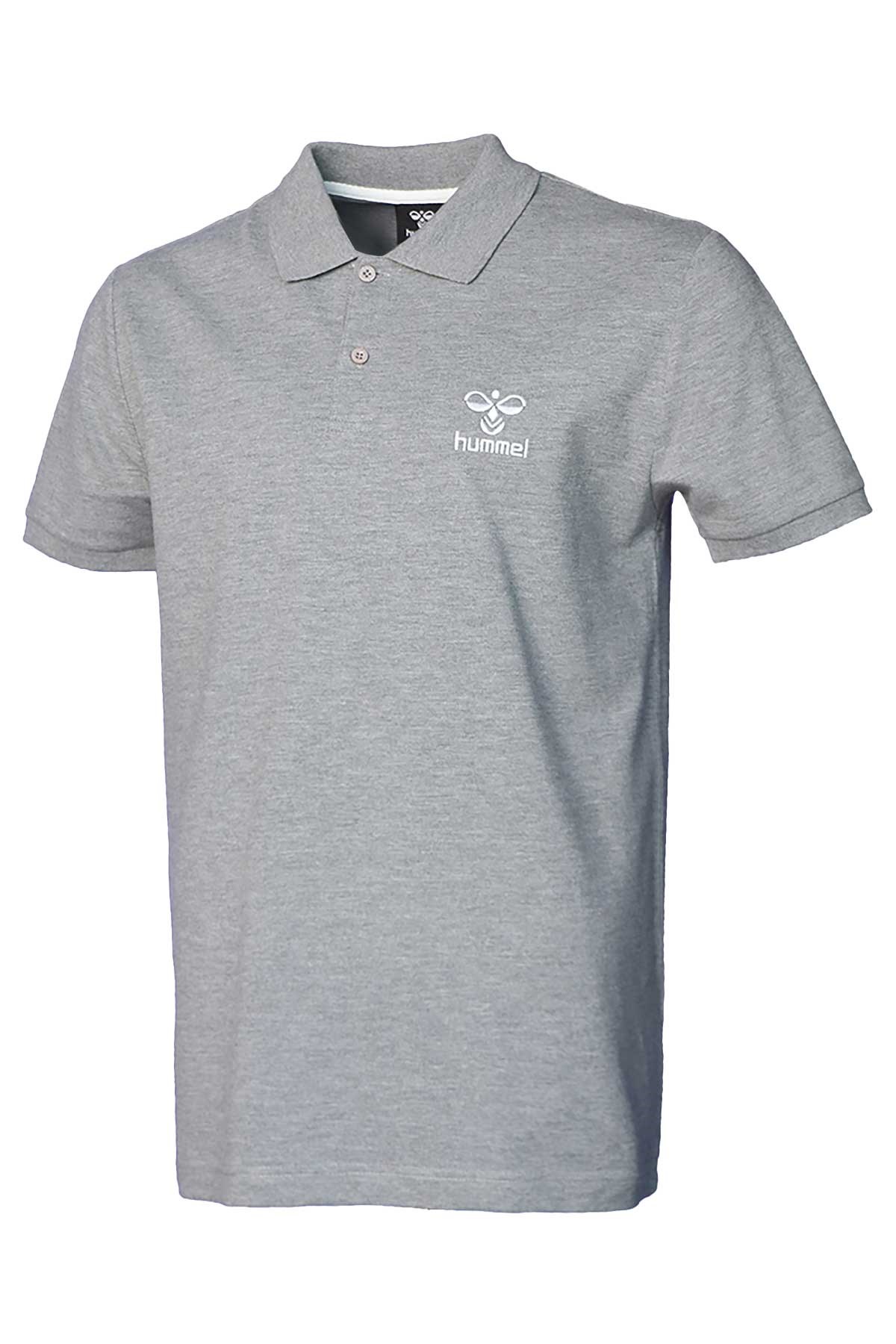 Hummel Leon Polo Erkek Tişört 911655-2007 Gri