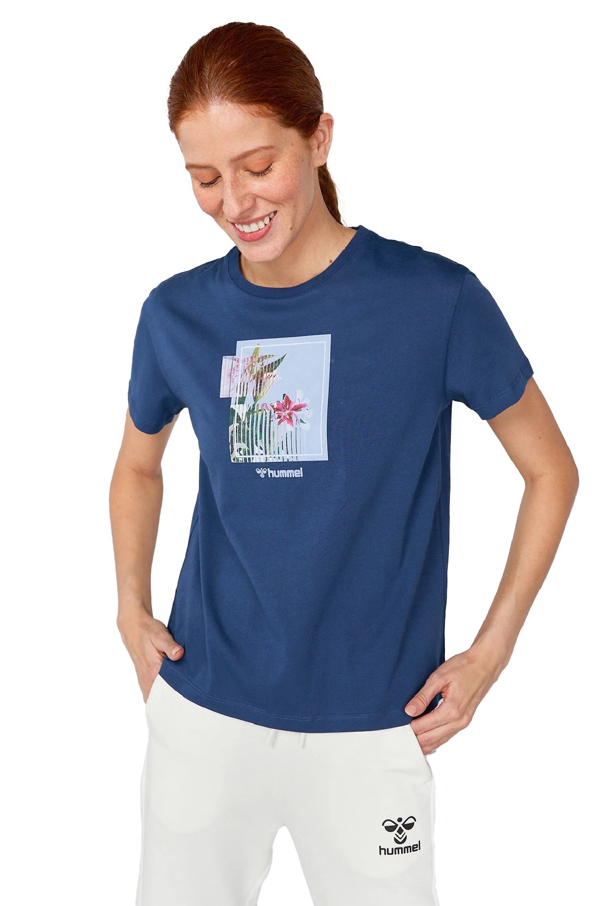 Hummel Nasus Kadın Tişört 911671-2223 Lacivert