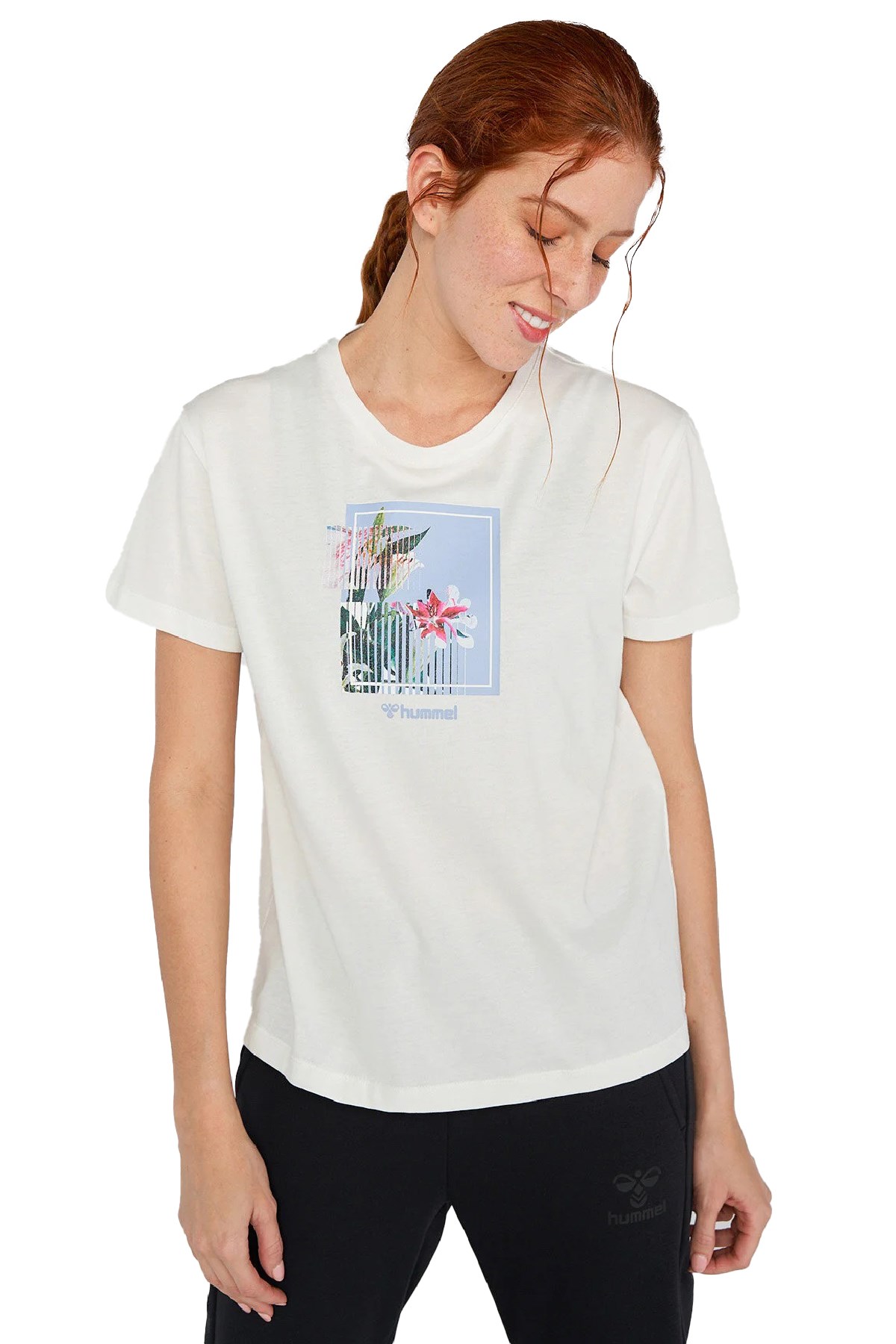 Hummel Nasus Kadın Tişört 911671-9003 Beyaz