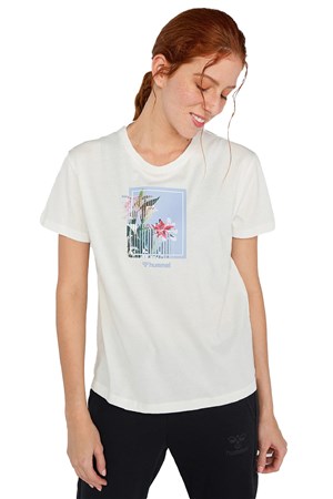 Hummel Nasus Kadın Tişört 911671-9003 Beyaz