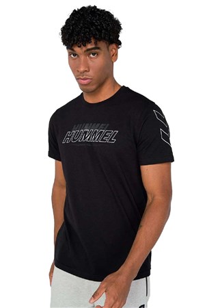 Hummel Hmlt-Te Jeff Cotton Erkek Tişört 911689-2001 Siyah