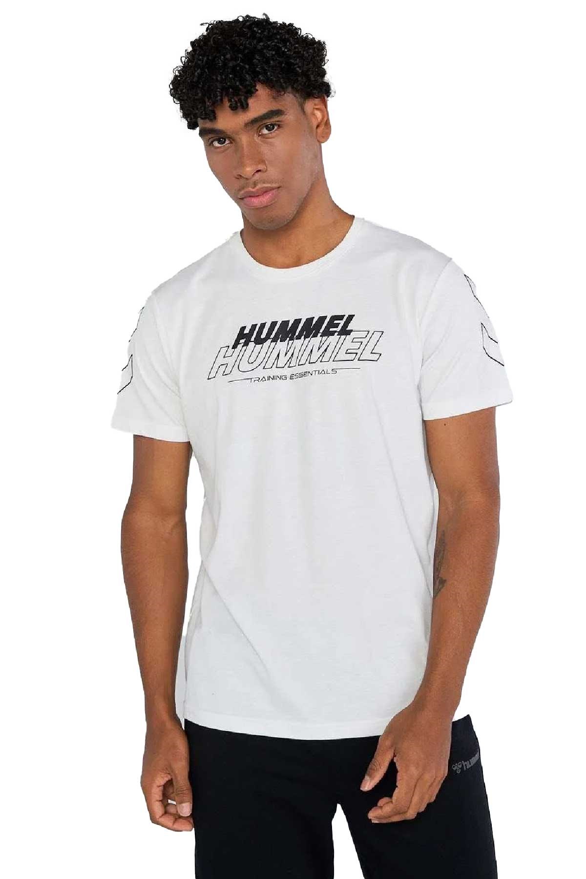 Hummel Hmlt-Te Jeff Cotton Erkek Tişört 911689-9001 Beyaz