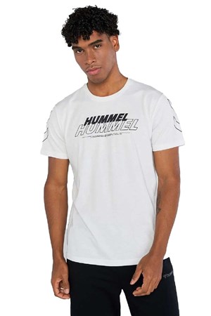 Hummel Hmlt-Te Jeff Cotton Erkek Tişört 911689-9001 Beyaz