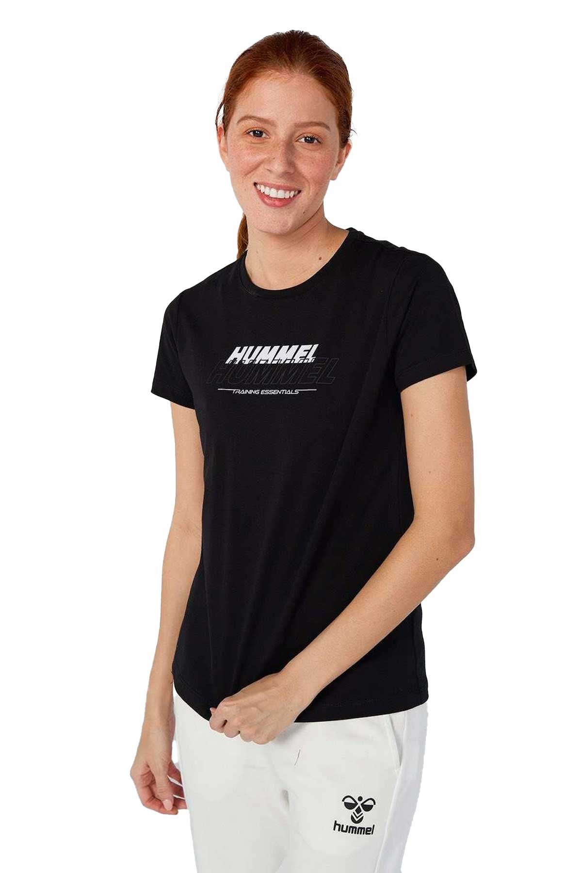 Hummel Mina Cotton Kadın Tişört 911706-2001 Siyah