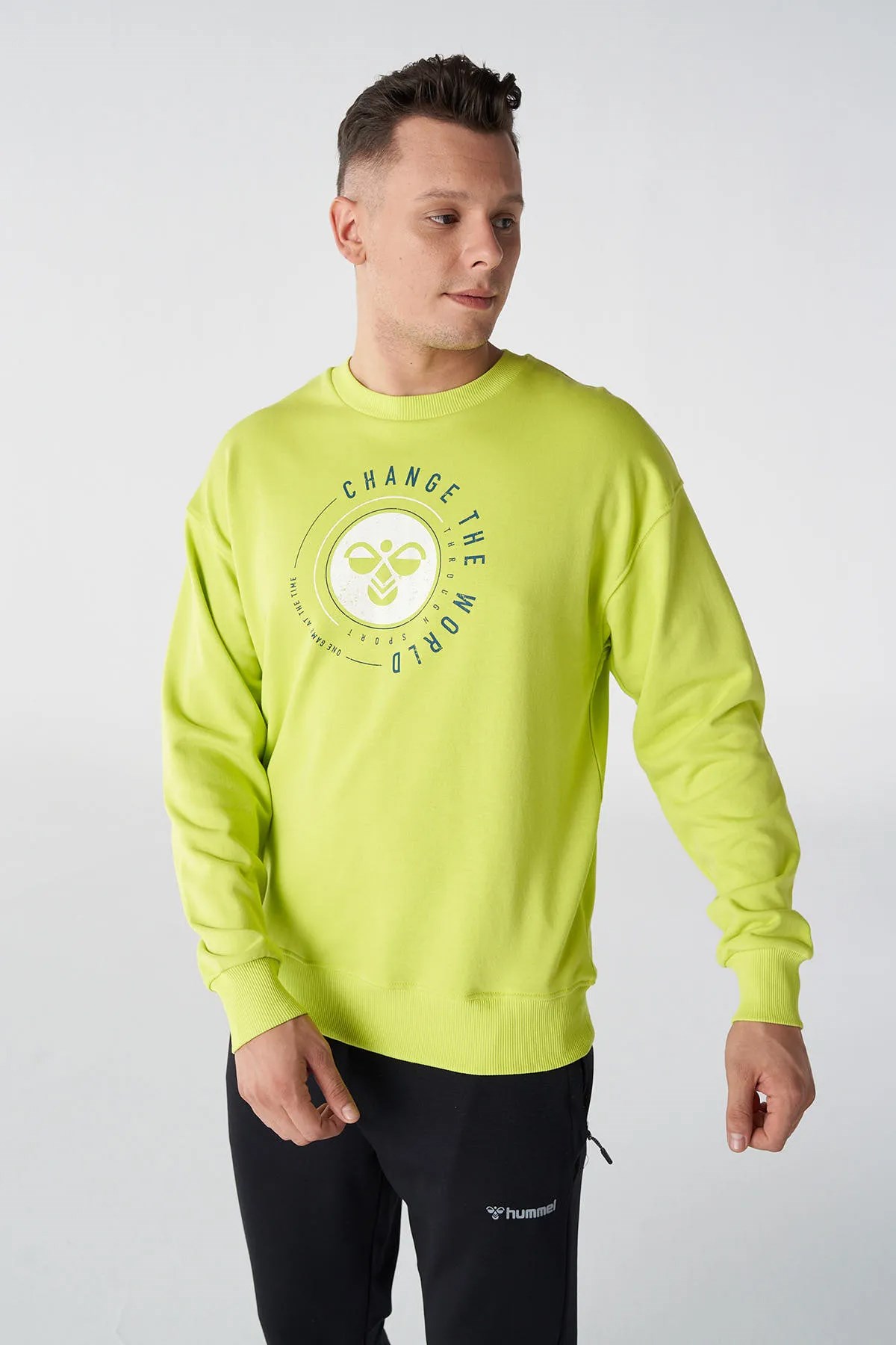 Hummel Fin Erkek Sweatshirt 911770-6102 Yeşil