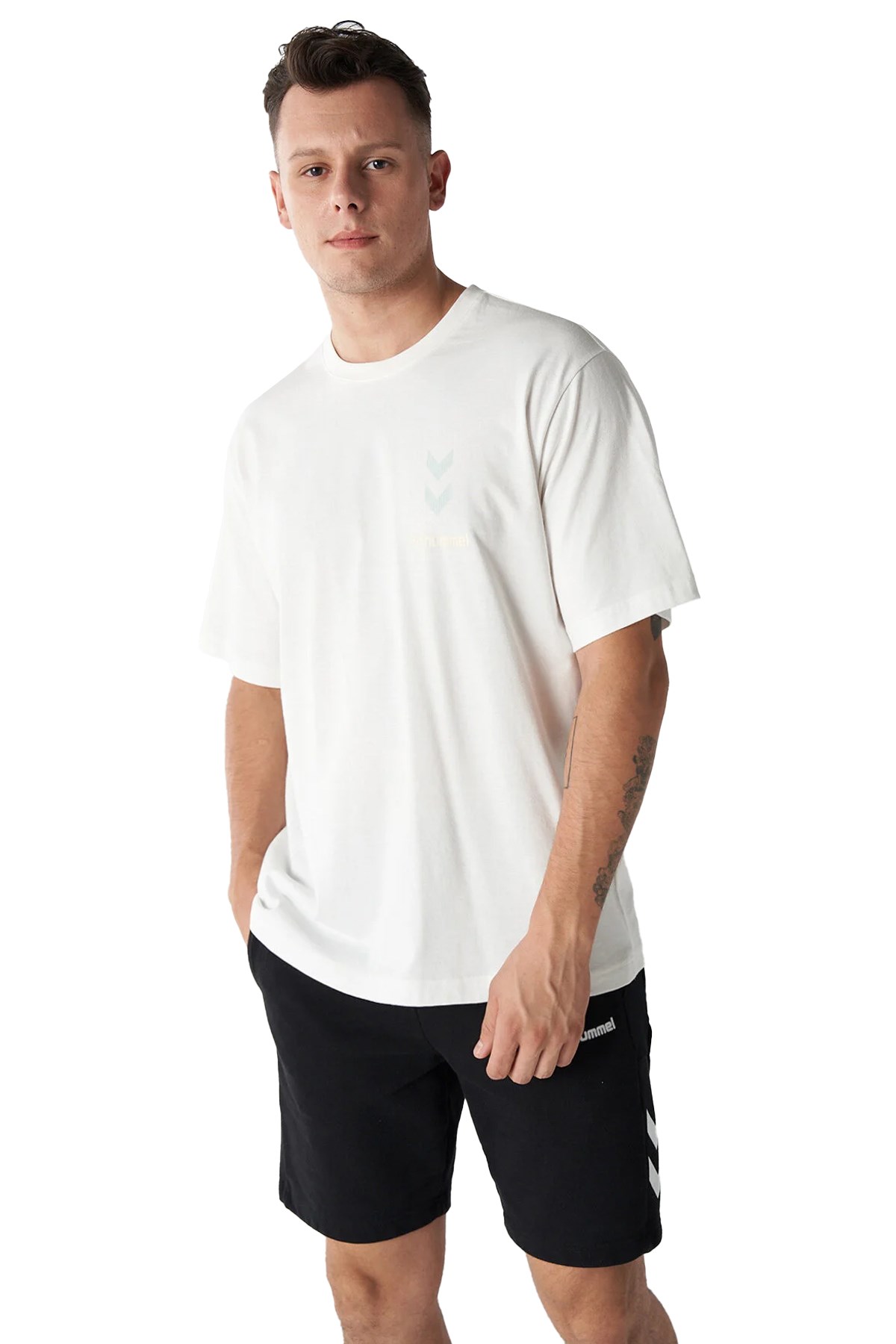 Hummel Finny Oversize Erkek Tişört 911799-9003 Beyaz