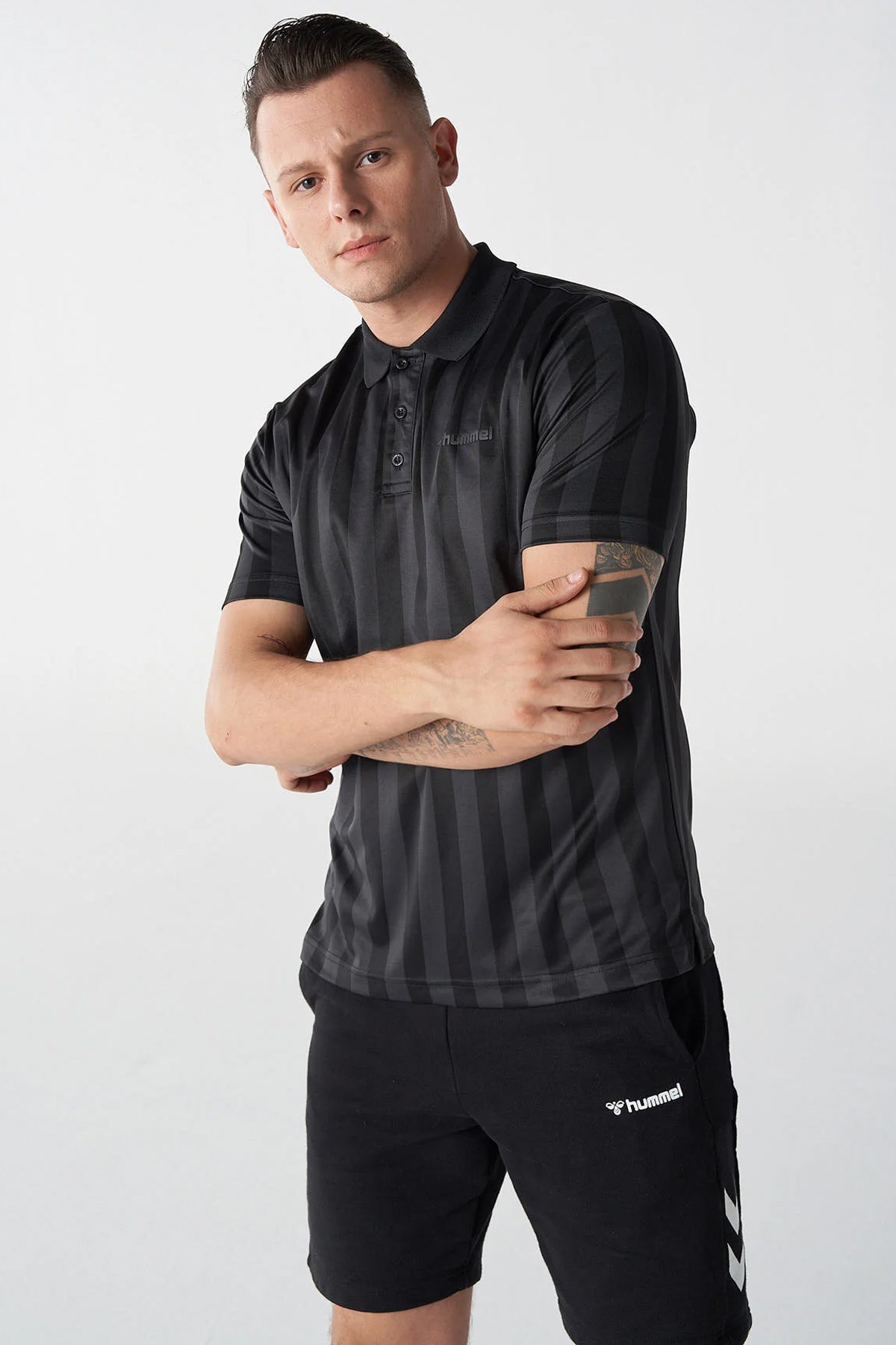 Hummel Mathen Polo Erkek Tişört 911820-2001 Siyah