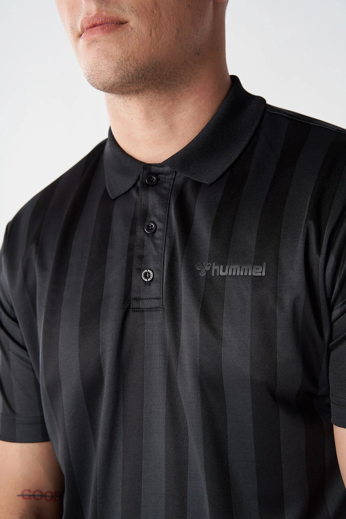 Hummel Mathen Polo Erkek Tişört 911820-2001 Siyah