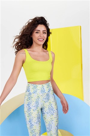 Hummel Noa Crop Kadın Atlet 911838-6102 Yeşil