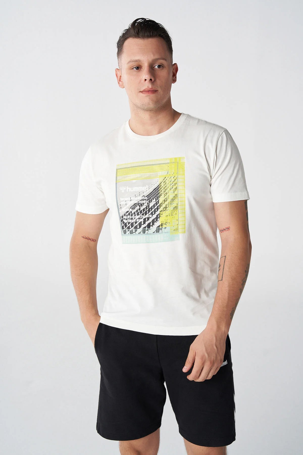 Hummel Rubeus Erkek Tişört 911854-9003 Beyaz