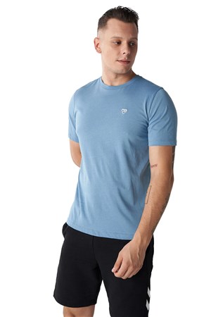 Hummel T-Ic ico Regular Erkek Tişört 911865-4250 Mavi