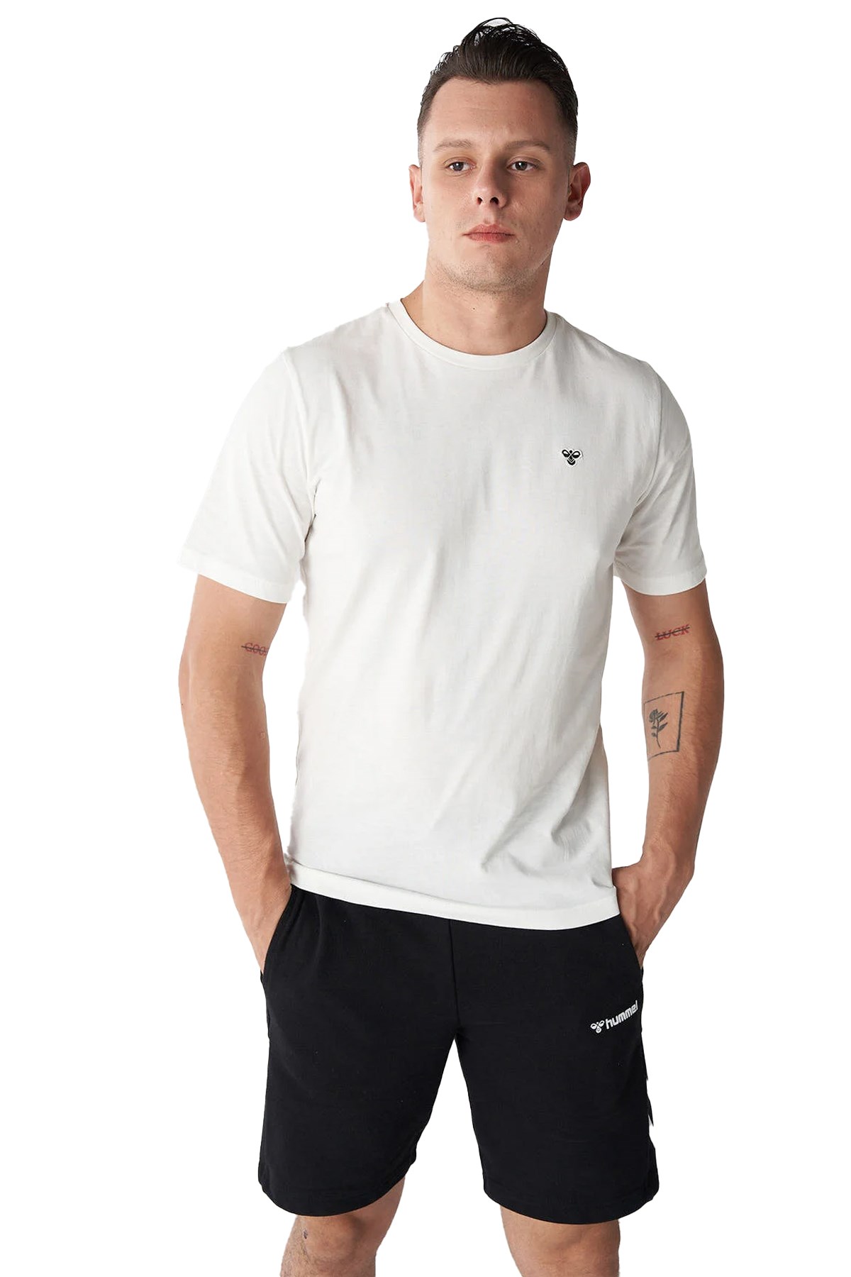Hummel T-Ic ico Regular Erkek Tişört 911865-9003 Beyaz