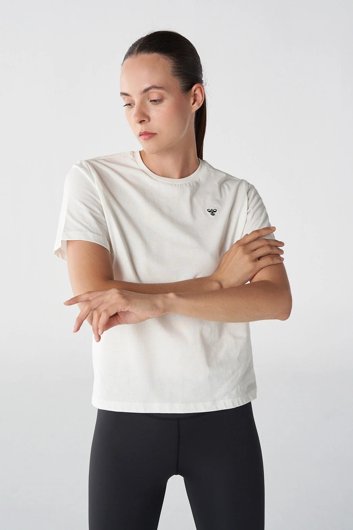 Hummel  T-Ic Icona Regular  Kadın Tişört Beyaz