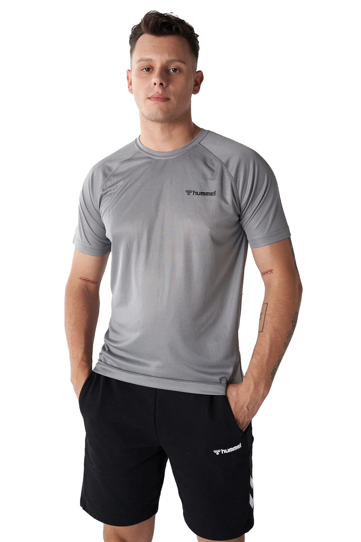 Hummel Toro Erkek Tişört 911871-2521 Gri