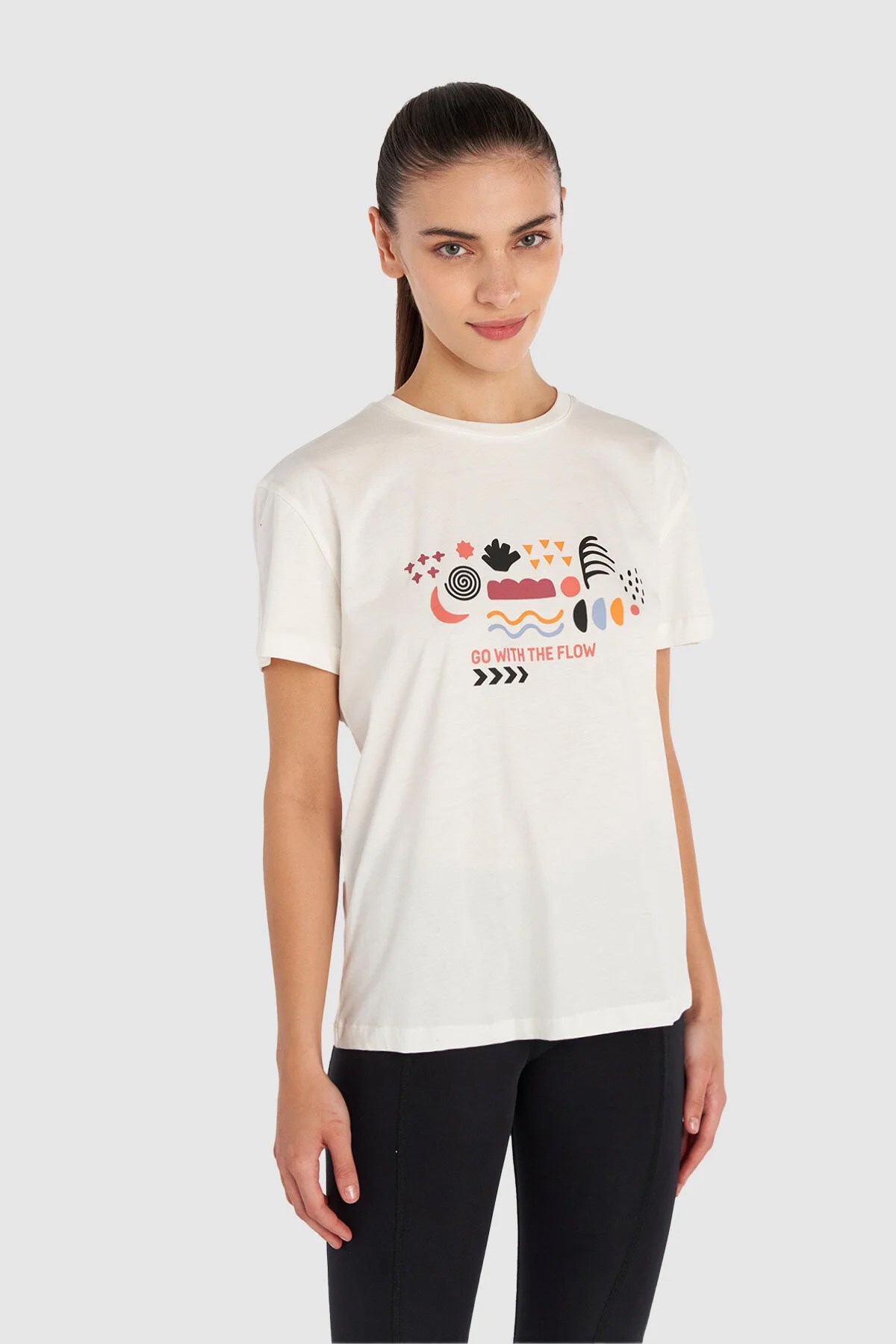 Hummel  Dory  S/S Kadın Tişört Ekru