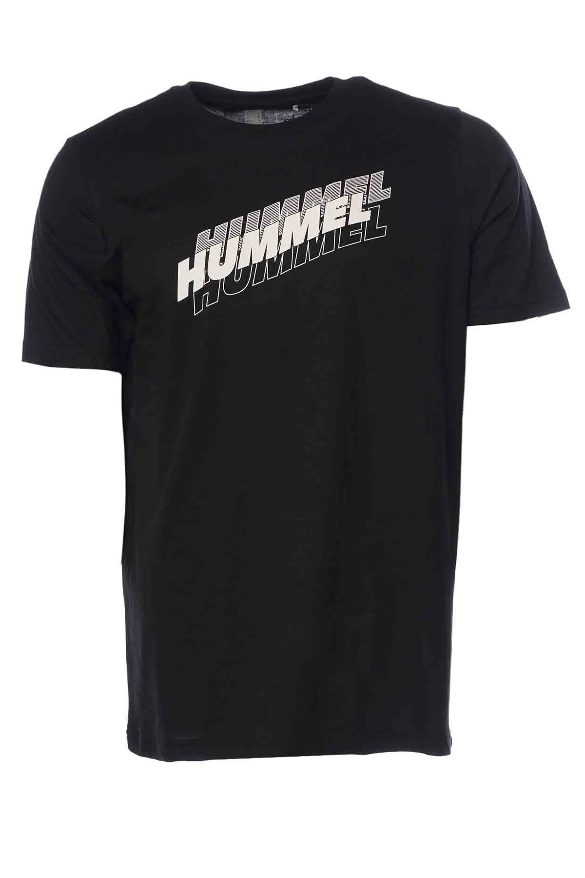Hummel  Graphıc Trıple Logo Cotton  Erkek Tişört Siyah