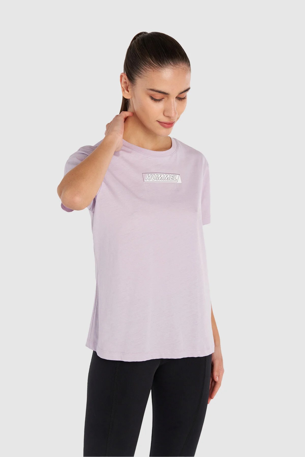Hummel  T-Te Graphıc Logo Layer Co  Kadın Tişört Pembe
