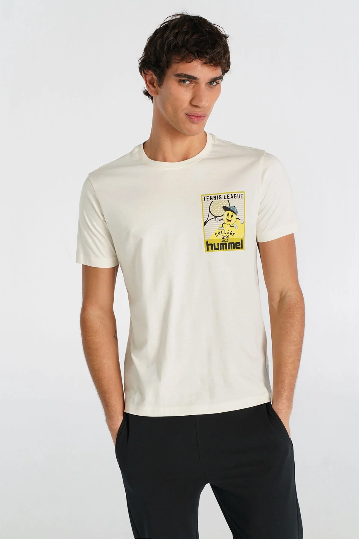 Hummel Drıft  Erkek Tişört 912086-9157 Beyaz