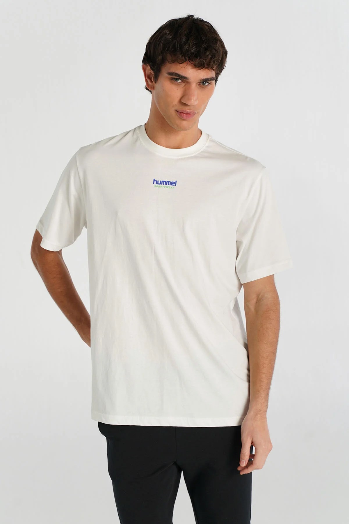 Hummel Lessi Oversize Erkek Tişört 912132-9003 Beyaz