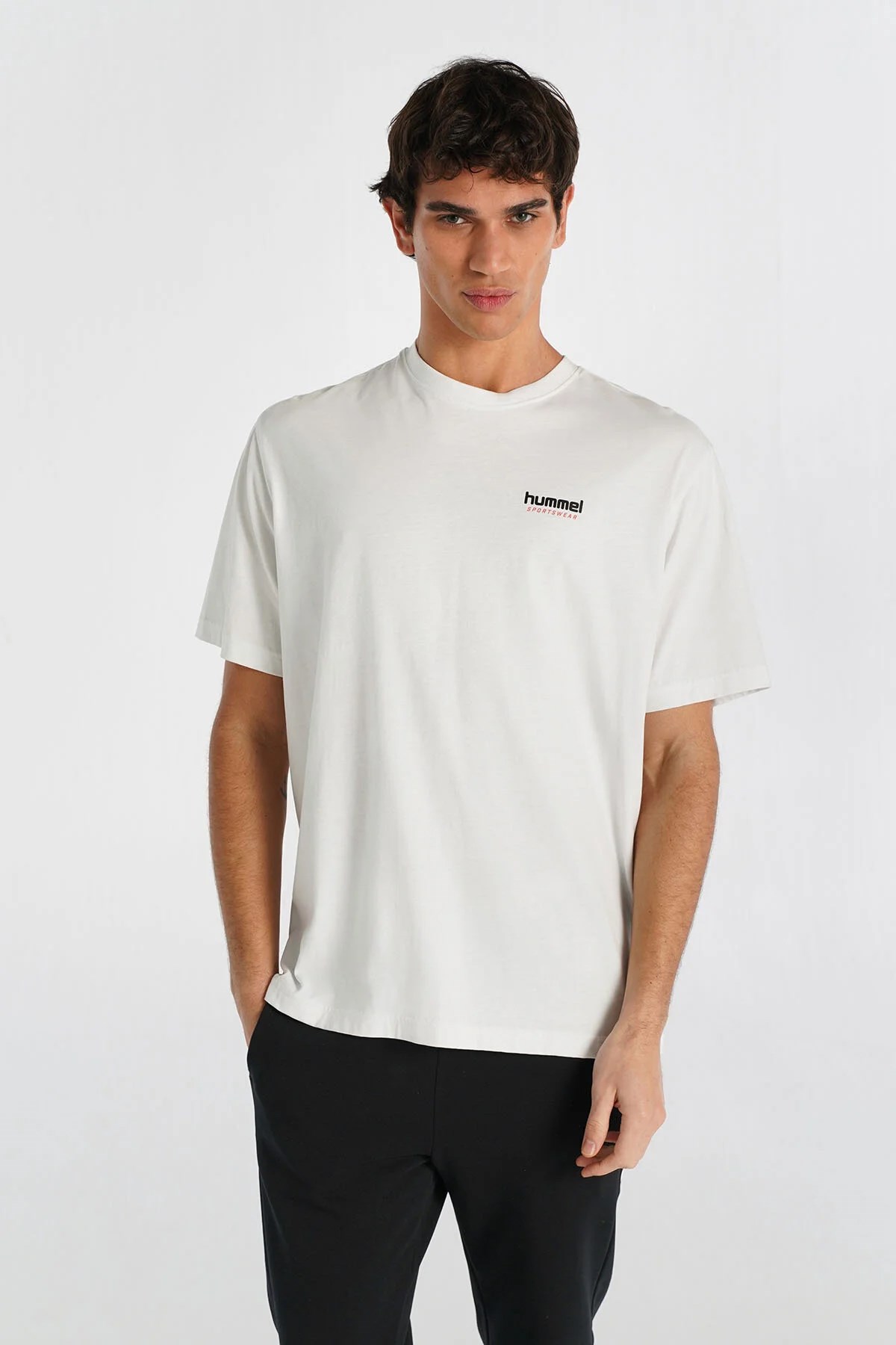 Hummel Sente Oversize Erkek Tişört 912167-9003 Beyaz
