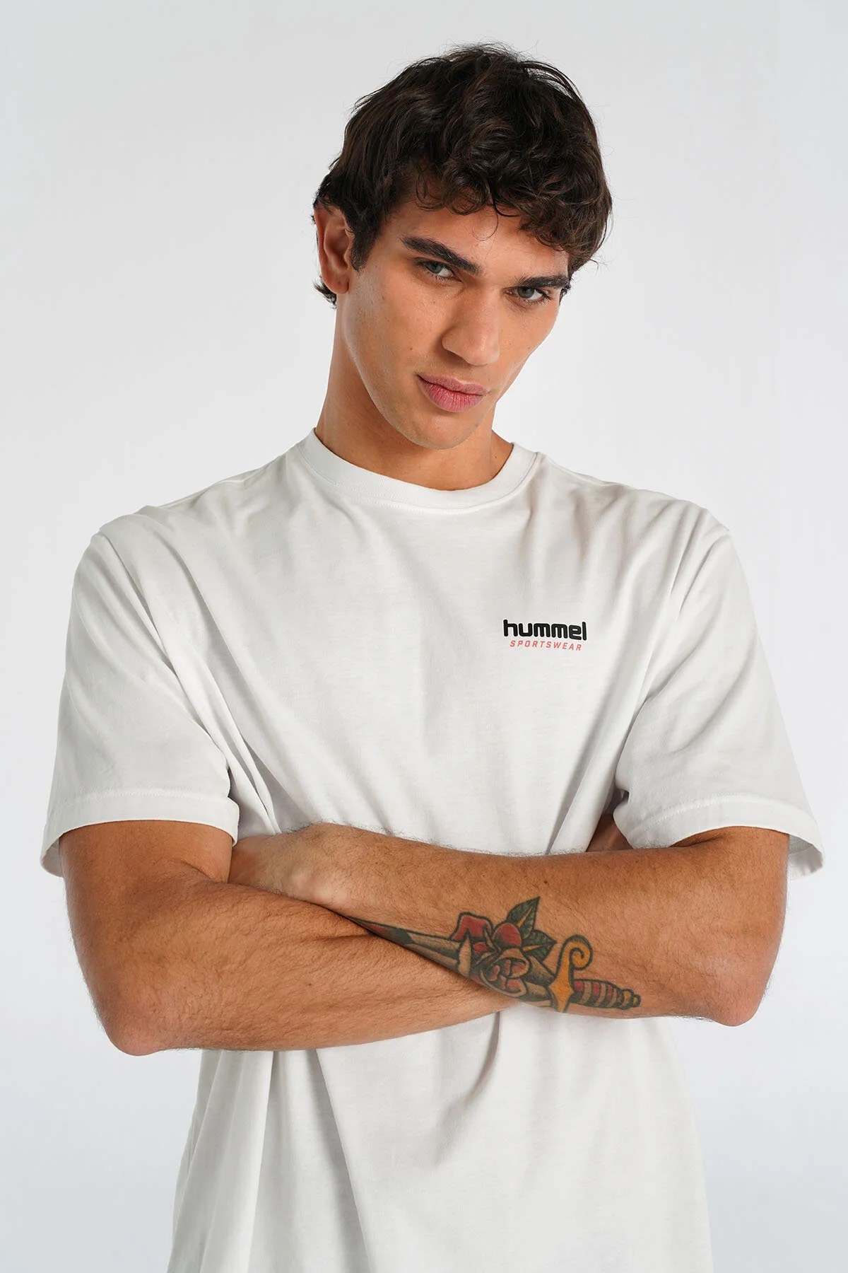 Hummel Sente Oversize Erkek Tişört 912167-9003 Beyaz