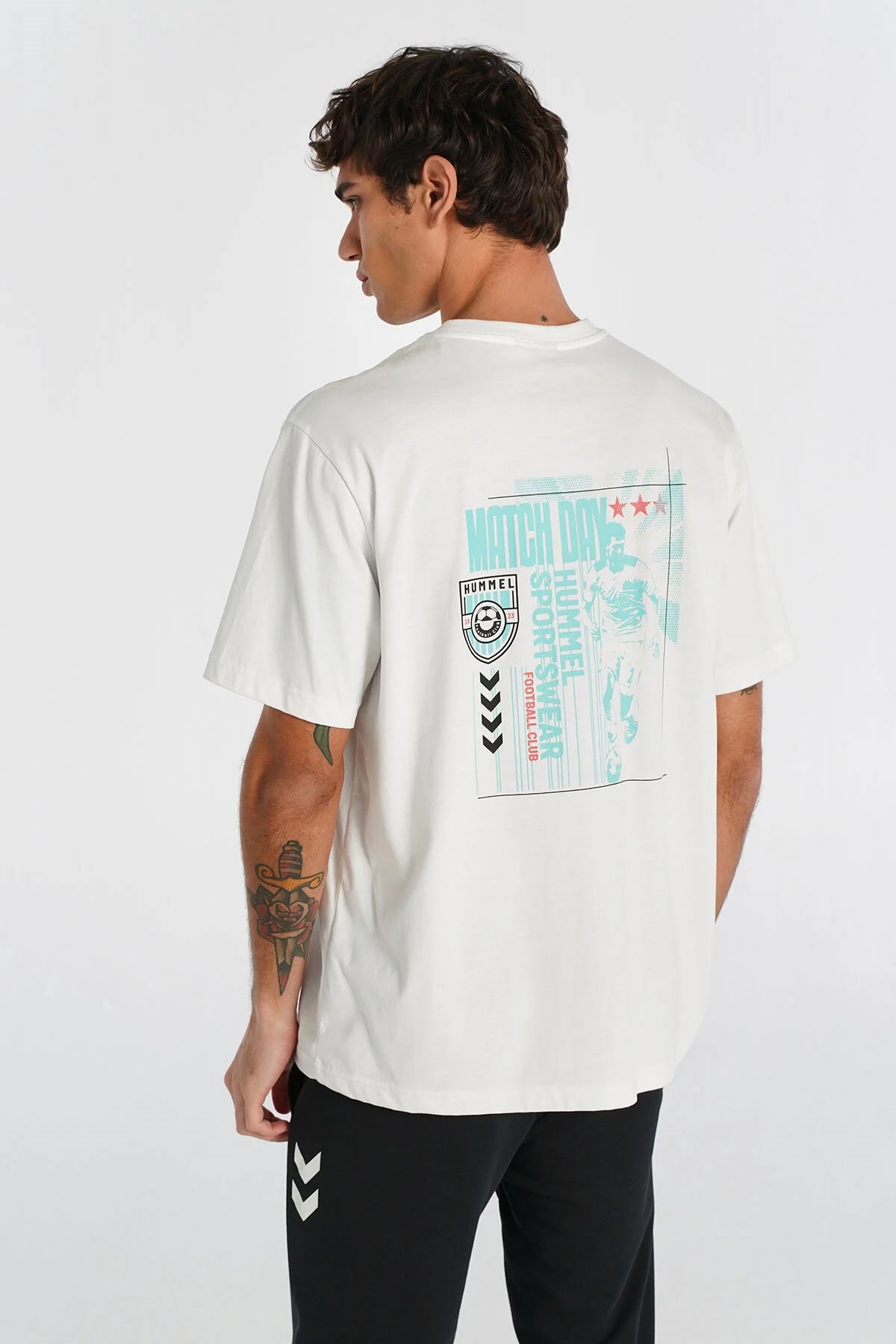 Hummel Sente Oversize Erkek Tişört 912167-9003 Beyaz