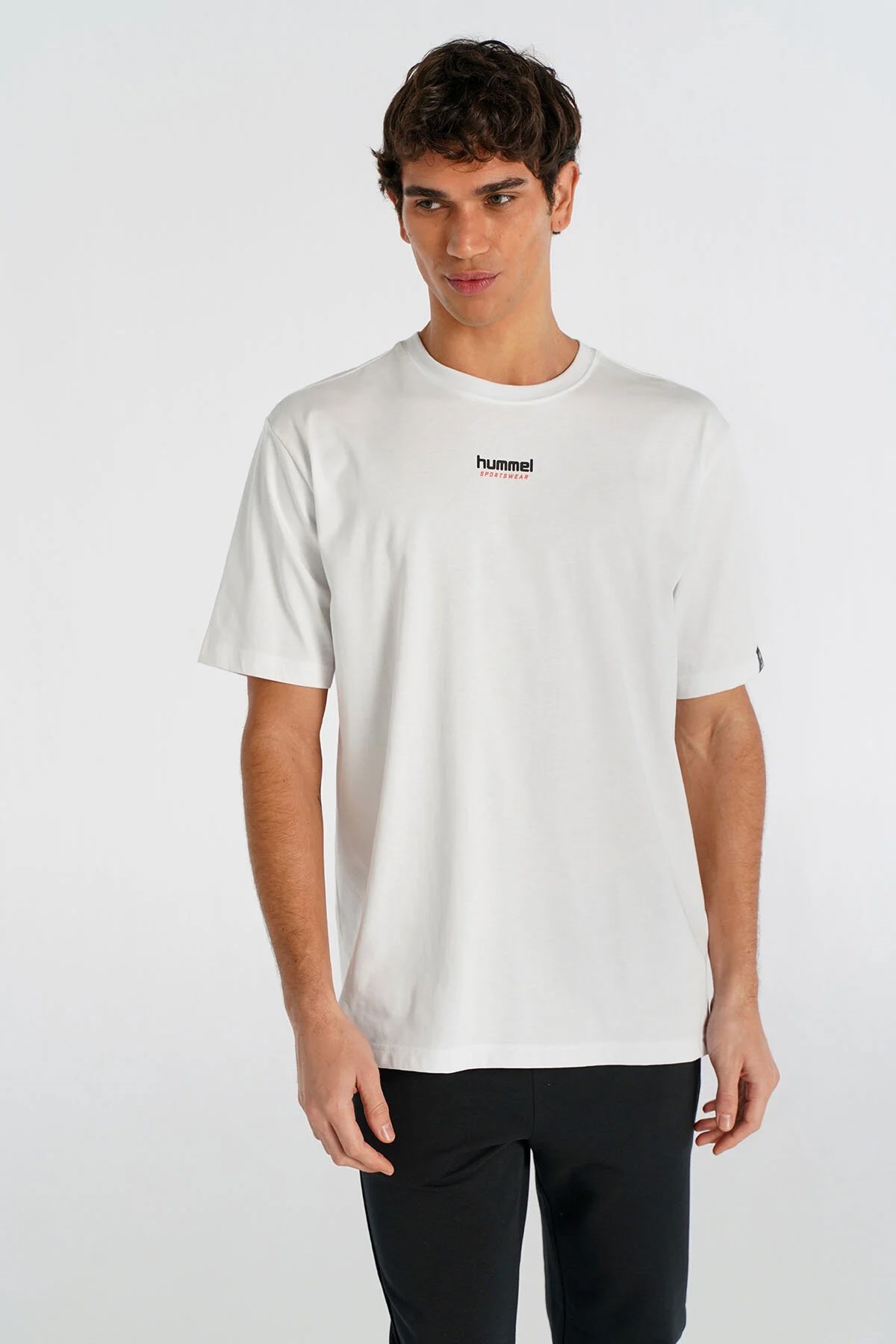 Hummel Tef Oversize Erkek Tişört 912179-9003 Beyaz