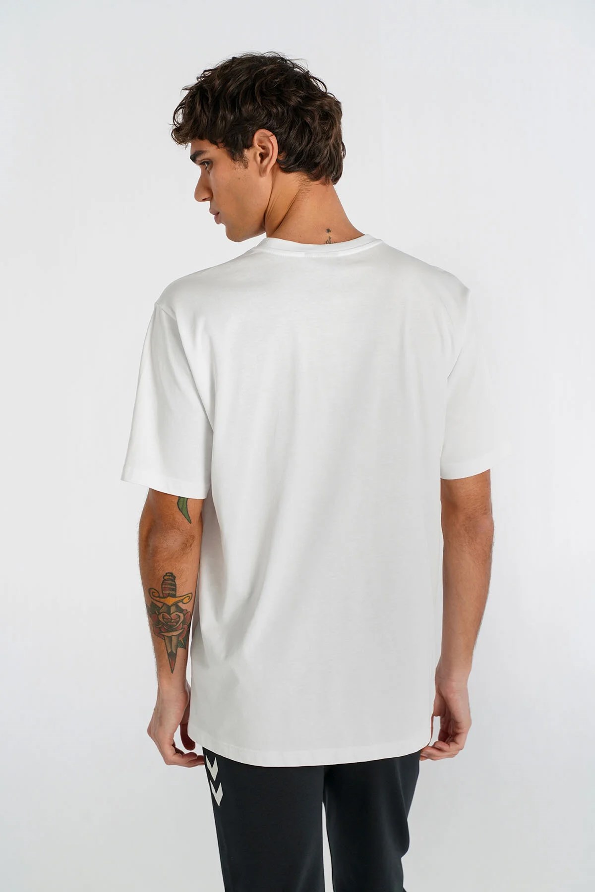 Hummel Tef Oversize Erkek Tişört 912179-9003 Beyaz