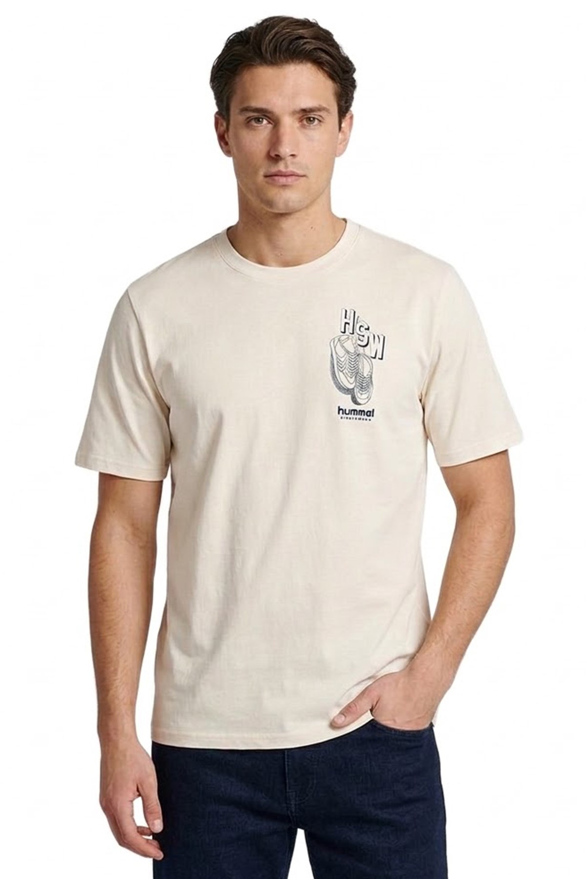 Hummel Venero Erkek Tişört 912364-9157 Beyaz