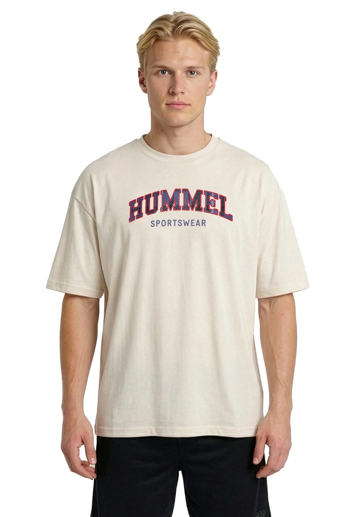 Hummel Veulco Erkek Tişört 912367-9157 Beyaz