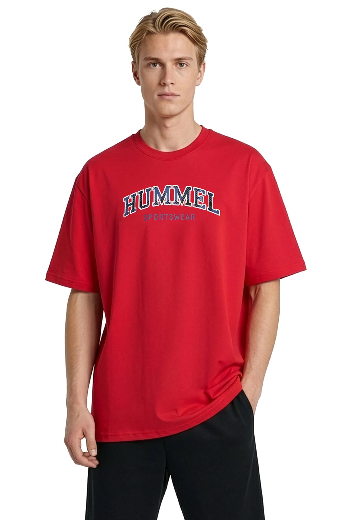 Hummel Veulco Erkek Tişört 912367-9829 Kırmızı