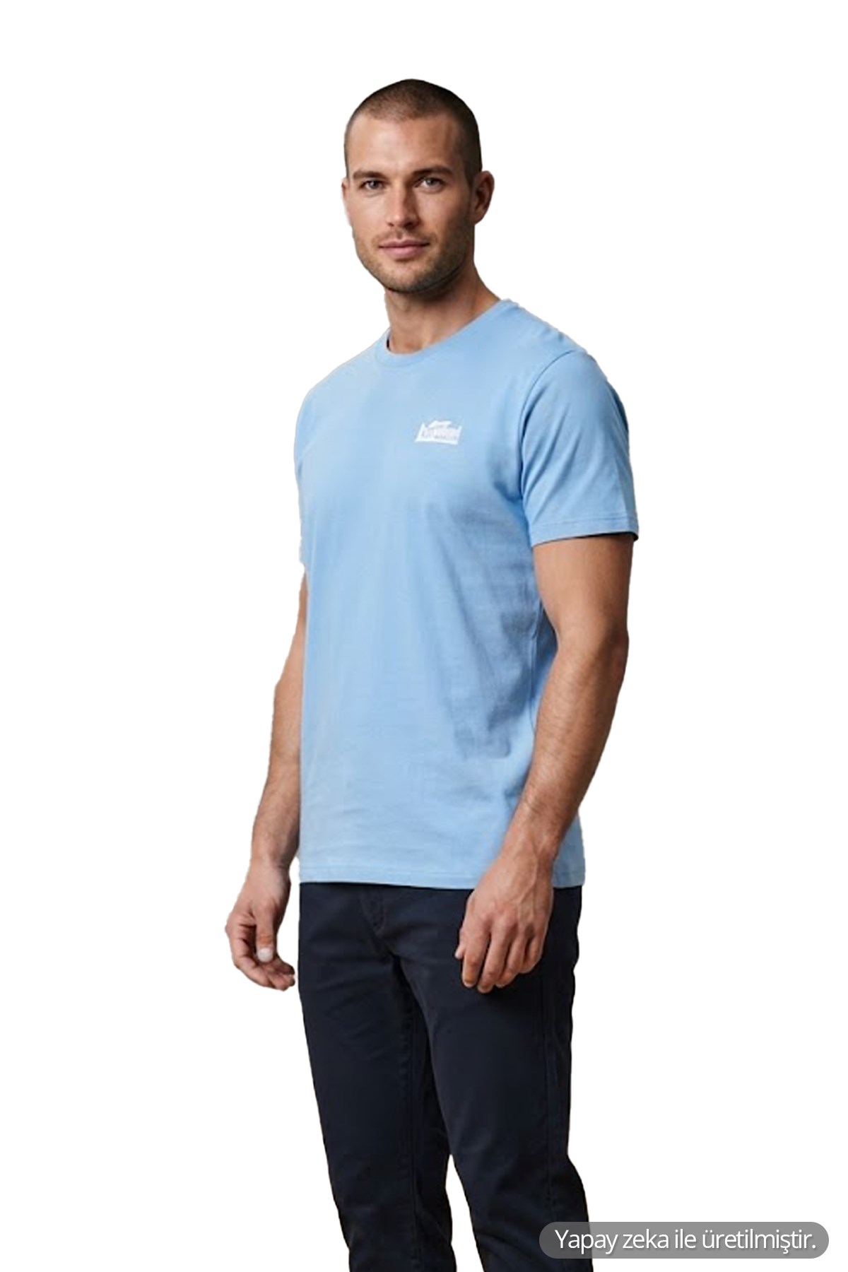 Hummel Slater Erkek Tişört 912435-9613 Mavi