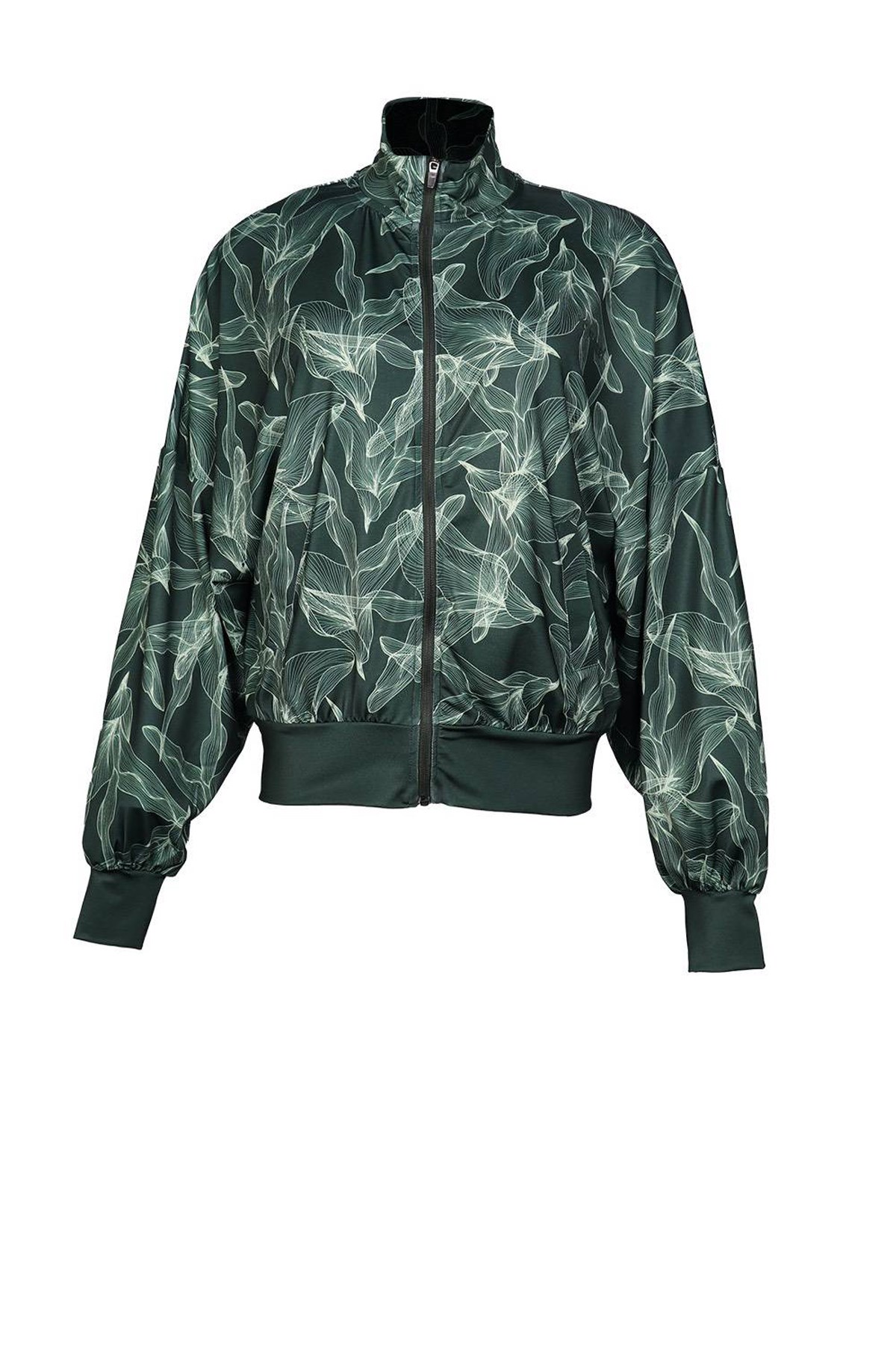 Hummel Alben Zip Kadın Sweatshirt 920786-6761 Yeşil