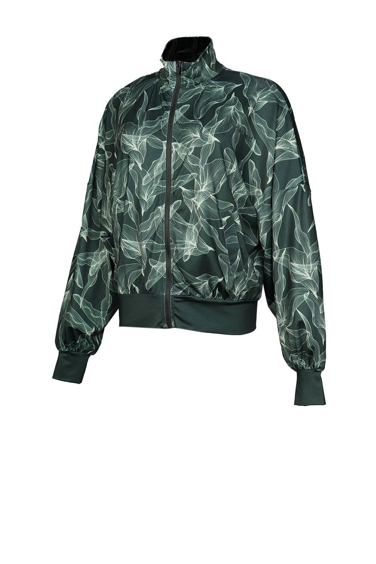 Hummel Alben Zip Kadın Sweatshirt 920786-6761 Yeşil