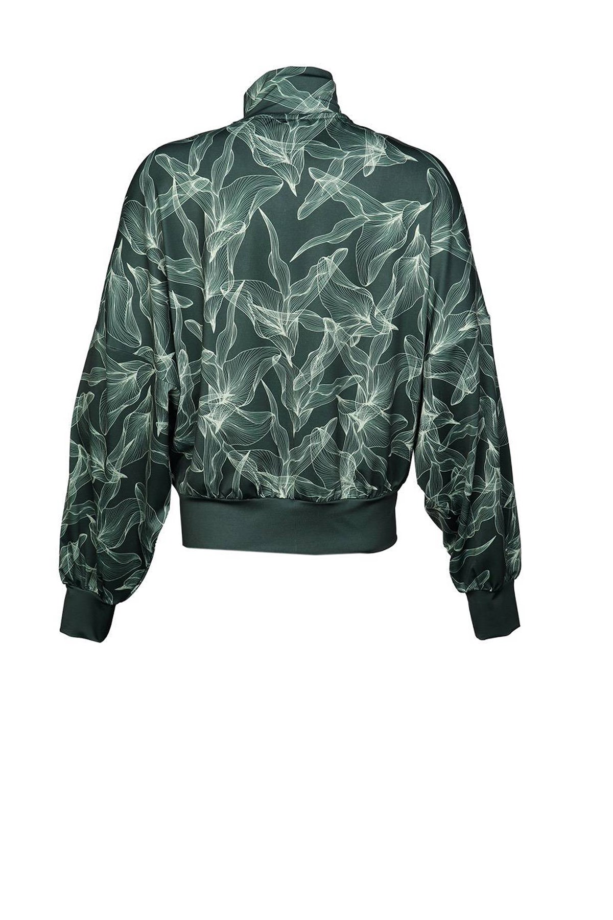 Hummel Alben Zip Kadın Sweatshirt 920786-6761 Yeşil