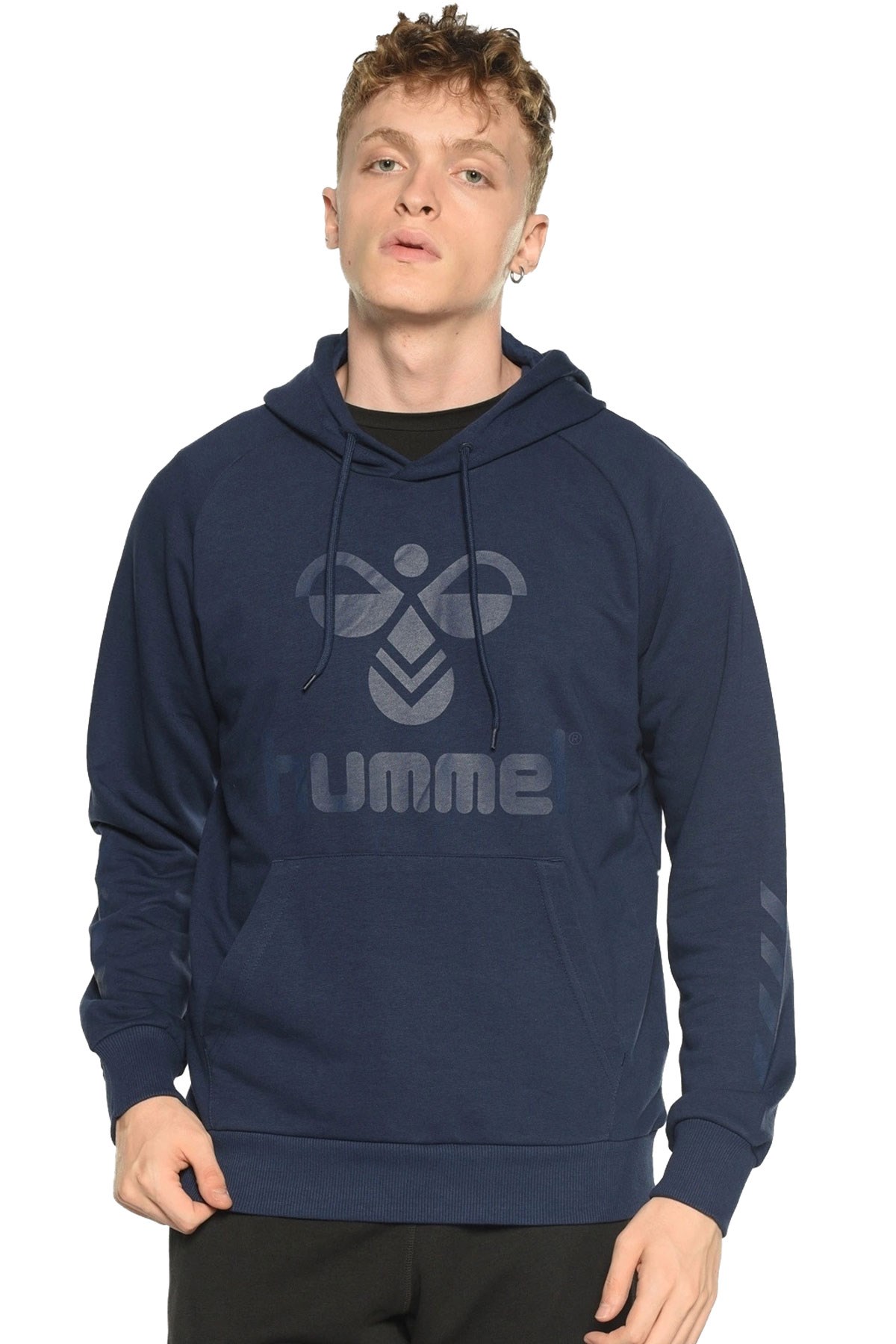 Hummel Maroni Erkek Kapşonlu Sweatshirt 920892-7480 Lacivert