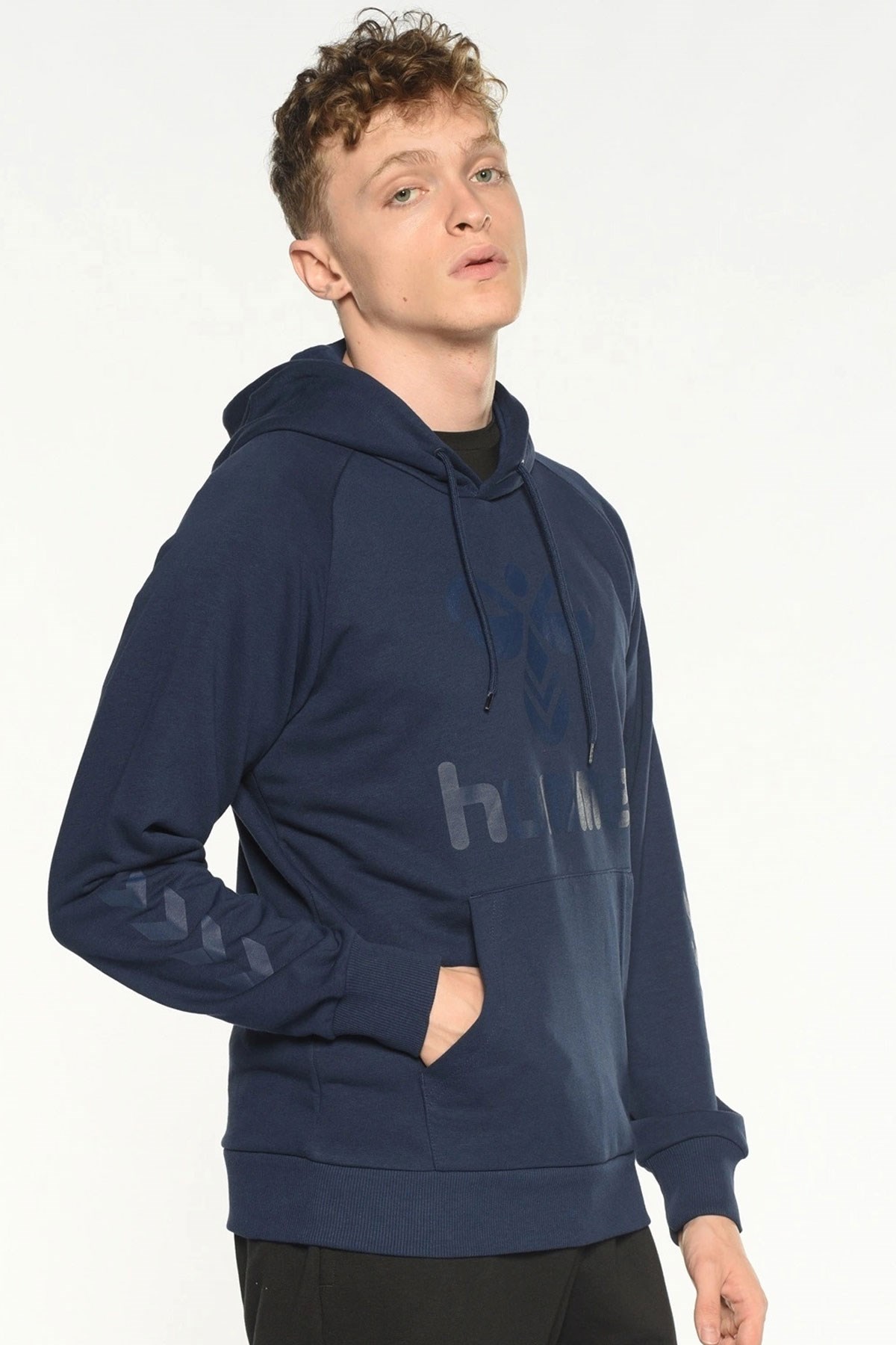 Hummel Maroni Erkek Kapşonlu Sweatshirt 920892-7480 Lacivert