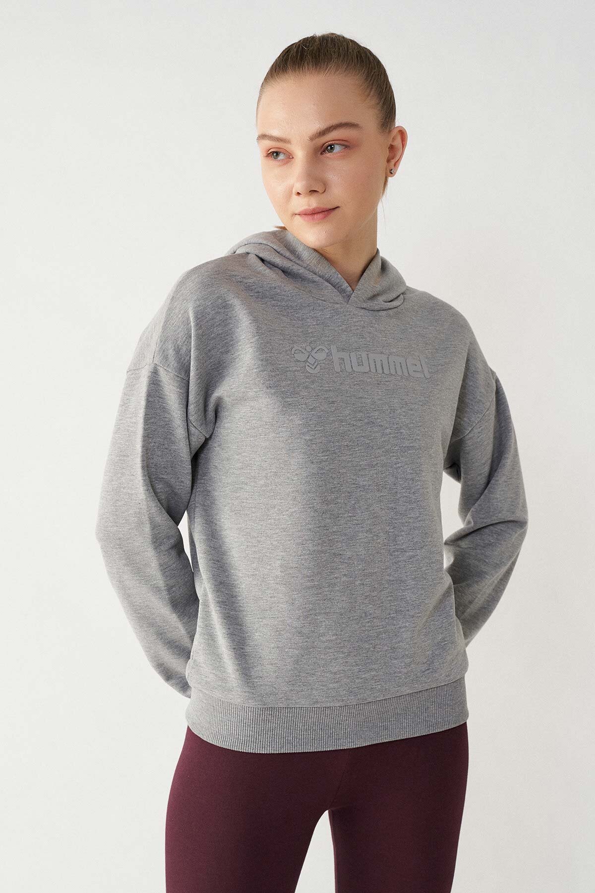 Hummel Dami Hoodie Kadın Sweatshirt 920927-2006 Gri