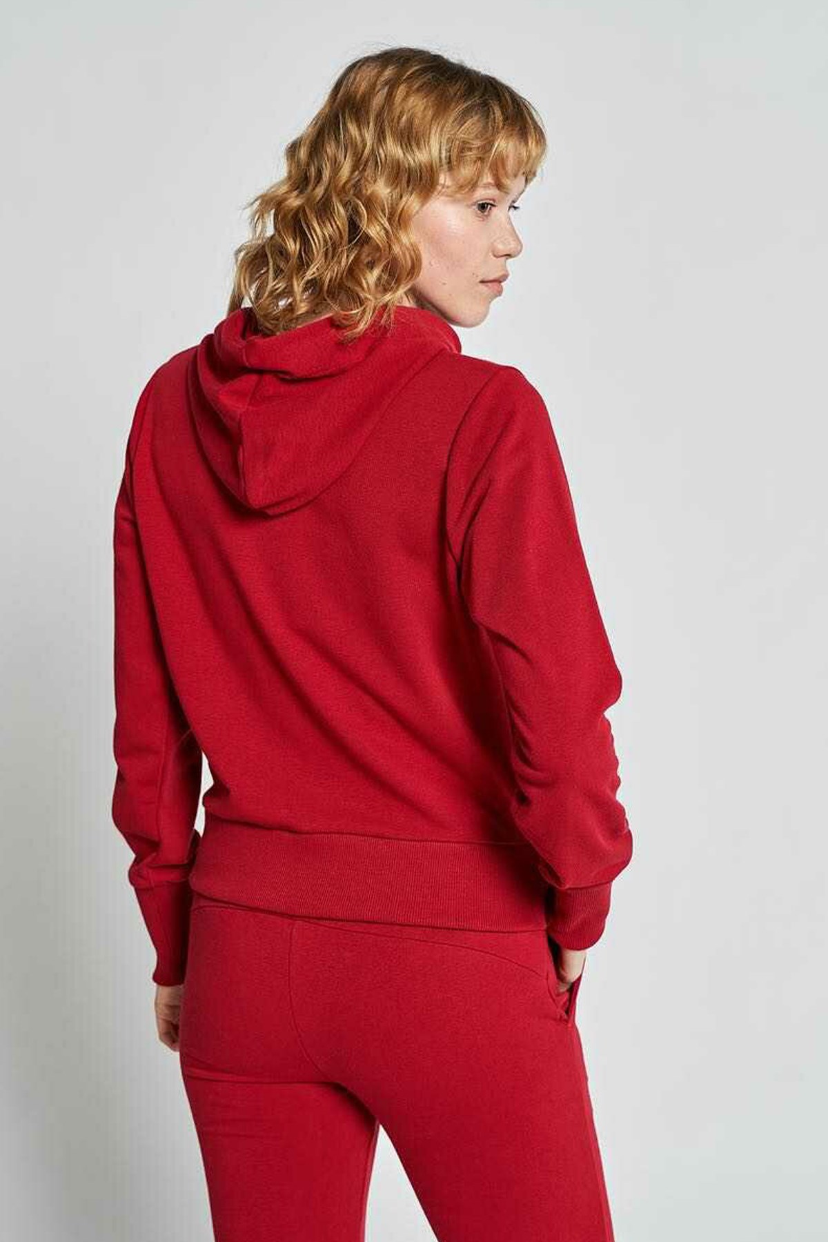 Hummel Brigi Kadın Fermuarlı Sweatshirt 921016-9966 Kırmızı